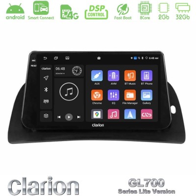 Clarion GL700 Lite Series 8Core Android ClarionOS 2+32GB Renault Kangoo 2013-2018/Nissan NV250 2019 - 2022 Navigation Multimedia Tablet 9