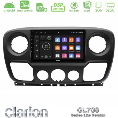 Clarion GL700 Lite Series 8Core Android ClarionOS 2+32GB Renault/Nissan/Opel Navigation Multimedia Tablet 10