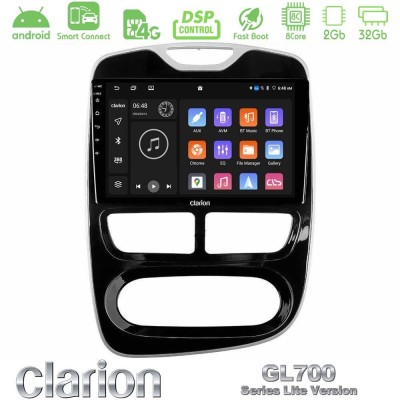 Clarion GL700 Lite Series 8Core Android ClarionOS 2+32GB Renault Clio 2012-2016 Navigation Multimedia Tablet 9