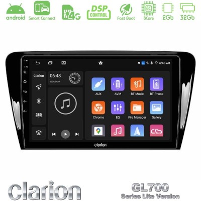 Clarion GL700 Lite Series 8Core Android ClarionOS 2+32GB Skoda Octavia 7 Navigation Multimedia Tablet 10