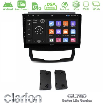 Clarion GL700 Lite Series 8Core Android ClarionOS 2+32GB Ssangyong Korando 2010-2014 Navigation Multimedia Tablet 9