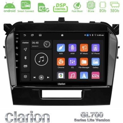 Clarion GL700 Lite Series 8Core Android ClarionOS 2+32GB Suzuki Vitara 2015-2024 Navigation Multimedia Tablet 9