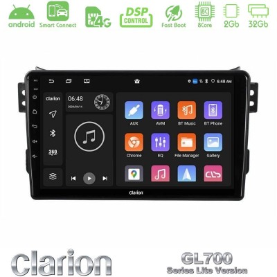 Clarion GL700 Lite Series 8Core Android ClarionOS 2+32GB Suzuki Splash & Opel Agila 2008-2014 Navigation Multimedia Tablet 9