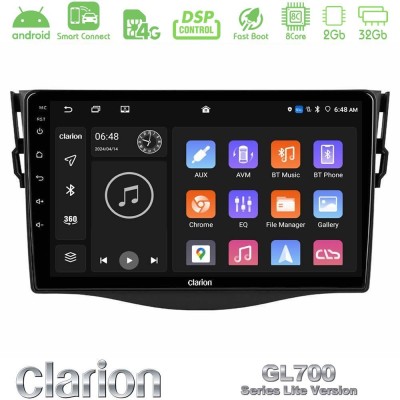Clarion GL700 Lite Series 8Core Android ClarionOS 2+32GB Toyota RAV4 Navigation Multimedia Tablet 9