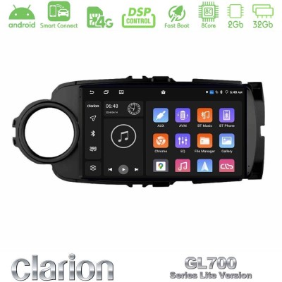 Clarion GL700 Lite Series 8Core Android ClarionOS 2+32GB Toyota Yaris Navigation Multimedia Tablet 9