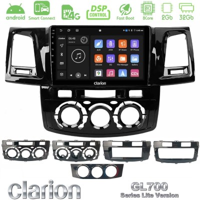 Clarion GL700 Lite Series 8Core Android ClarionOS 2+32GB Toyota Hilux 2007-2016 Navigation Multimedia Tablet 9