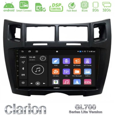 Clarion GL700 Lite Series 8Core Android ClarionOS 2+32GB Toyota Yaris Navigation Multimedia Tablet 9