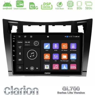 Clarion GL700 Lite Series 8Core Android ClarionOS 2+32GB Toyota Yaris Navigation Multimedia Tablet 9