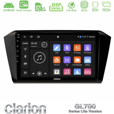 Clarion GL700 Lite Series 8Core Android ClarionOS 2+32GB VW Passat Navigation Multimedia Tablet 10