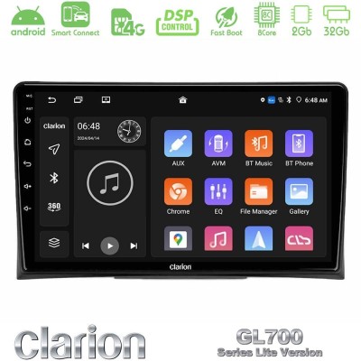Clarion GL700 Lite Series 8Core Android ClarionOS 2+32GB VW Transporter 2003-2015 Navigation Multimedia Tablet 9