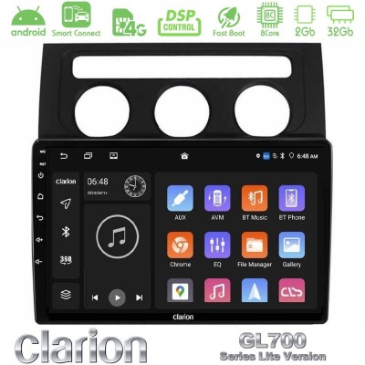 Clarion GL700 Lite Series 8Core Android ClarionOS 2+32GB VW Touran 2003-2011 Navigation Multimedia Tablet 10