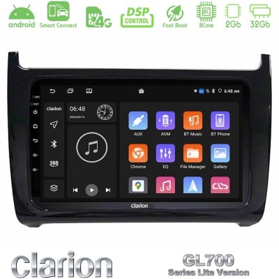 Clarion GL700 Lite Series 8Core Android ClarionOS 2+32GB Vw Polo 2009-2014 Navigation Multimedia Tablet 9