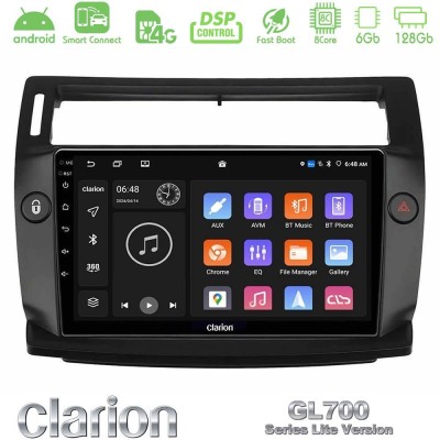 Clarion GL700 Lite Series 8Core Android ClarionOS 6+128GB Citroen C4 2004-2010 Navigation Multimedia Tablet 9
