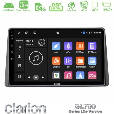 Clarion GL700 Lite Series Dacia Duster 2023-2024 8Core Android ClarionOS 6+128GB Navigation Multimedia Tablet 10