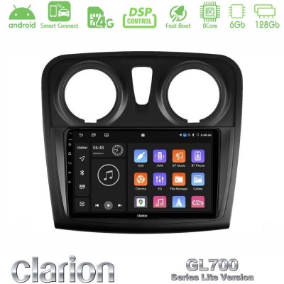 Clarion GL700 Lite Series 8Core Android ClarionOS 6+128GB Dacia Dokker 2014-2021 Navigation Multimedia Tablet 9
