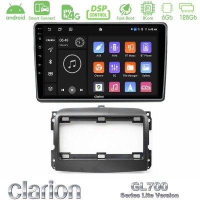 Clarion GL700 Lite Series 8Core Android ClarionOS 6+128GB Fiat 500L Navigation Multimedia Tablet 10