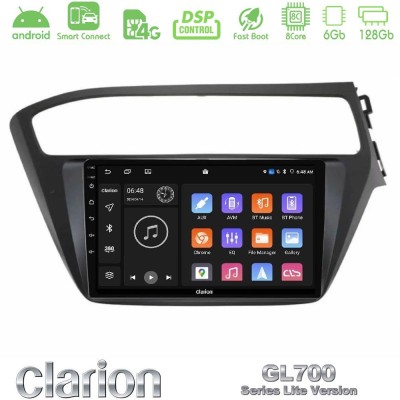 Clarion GL700 Lite Series 8Core Android ClarionOS 6+128GB Hyundai i20 2018-2020 RHD Navigation Multimedia Tablet 9
