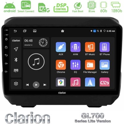 Clarion GL700 Lite Series 8Core Android ClarionOS 6+128GB Jeep Wrangler 2018-> Navigation Multimedia Tablet 9