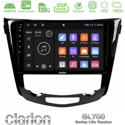 Clarion GL700 Lite Series 8Core Android ClarionOS 6+128GB Nissan Qashqai J11 (AUTO A/C) Navigation Multimedia Tablet 10