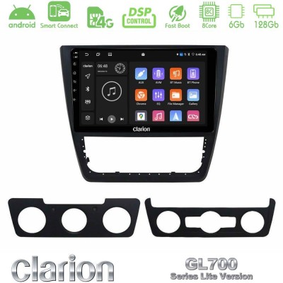 Clarion GL700 Lite Series 8Core Android ClarionOS 6+128GB Skoda Yeti 2009-> Navigation Multimedia Tablet 10