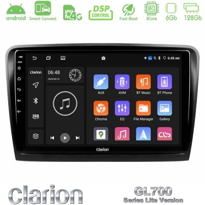 Clarion GL700 Lite Series 8Core Android ClarionOS 6+128GB Skoda Superb 2008-2015 Navigation Multimedia Tablet 10