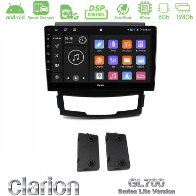 Clarion GL700 Lite Series 8Core Android ClarionOS 6+128GB Ssangyong Korando 2010-2014 Navigation Multimedia Tablet 9