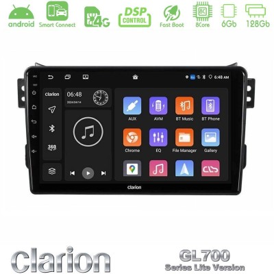 Clarion GL700 Lite Series 8Core Android ClarionOS 6+128GB Suzuki Splash & Opel Agila 2008-2014 Navigation Multimedia Tablet 9