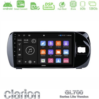 Clarion GL700 Lite Series 8Core Android ClarionOS 6+128GB Toyota Yaris (Vitz) 2015-2020 RHD Navigation Multimedia Tablet 9