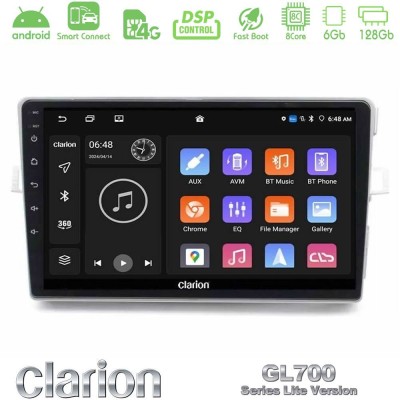Clarion GL700 Lite Series 8Core Android ClarionOS 6+128GB Toyota Verso 2009-2018 Navigation Multimedia Tablet 9