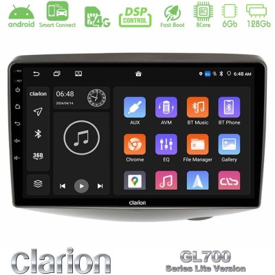 Clarion GL700 Lite Series 8Core Android ClarionOS 6+128GB Toyota Yaris 1999 - 2006 Navigation Multimedia Tablet 9