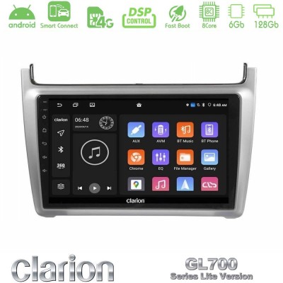 Clarion GL700 Lite Series 8Core Android ClarionOS 6+128GB Vw Polo 2014-2017 Navigation Multimedia Tablet 9
