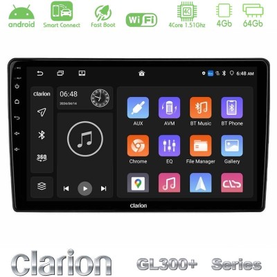 Clarion GL300+ Series 4Core Android ClarionOS 4+64GB  Alfa Romeo Giulietta 2014-2021 Navigation Multimedia Tablet 10