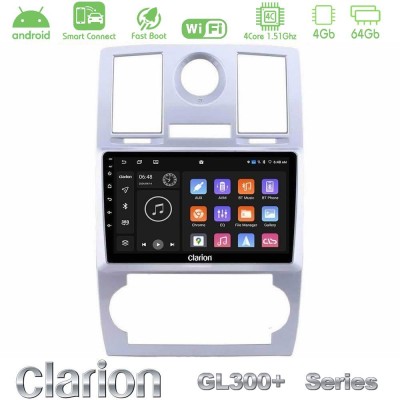 Clarion GL300+ Series 4Core Android ClarionOS 4+64GB  Chrysler 300C Navigation Multimedia Tablet 9