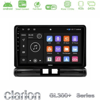 Clarion GL300+ Series 4Core Android ClarionOS 4+64GB  Citroen C3 2016-> Navigation Multimedia Tablet 9