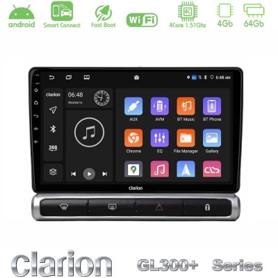 Clarion GL300+ Series 4Core Android ClarionOS 4+64GB  Citroen C3 2016-> Navigation Multimedia Tablet 9