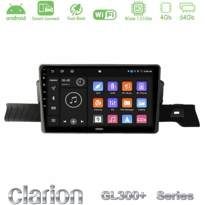 Clarion GL300+ Series 4Core Android ClarionOS 4+64GB Citroen C3 You 2025-> Navigation Multimedia Tablet 9