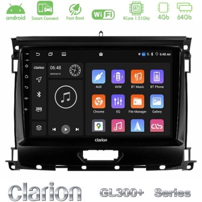 Clarion GL300+ Series 4Core Android ClarionOS 4+64GB  Ford Ranger 2017-2022 Navigation Multimedia Tablet 9
