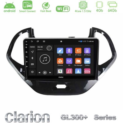Clarion GL300+ Series 4Core Android ClarionOS 4+64GB Ford KA 2016-2020 Navigation Multimedia Tablet 9