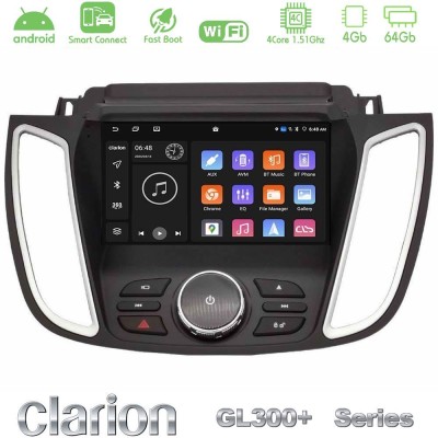 Clarion GL300+ Series 4Core Android ClarionOS 4+64GB  Ford Kuga/C-Max 2013-2019 Navigation Multimedia Tablet 9