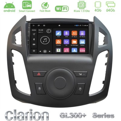 Clarion GL300+ Series 4Core Android ClarionOS 4+64GB Ford Transit Connect 2013-2018 Navigation Multimedia Tablet 9