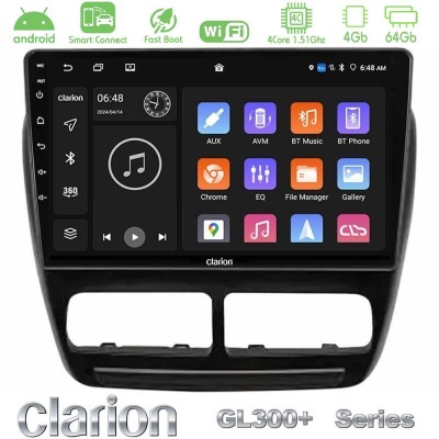 Clarion GL300+ Series 4Core Android ClarionOS 4+64GB  Fiat Doblo / Opel Combo 2010-2014 Navigation Multimedia Tablet 9