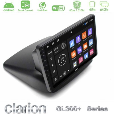 Clarion GL300+ Series 4Core Android ClarionOS 4+64GB  Fiat Doblo 2002-2009 Navigation Multimedia Tablet 10
