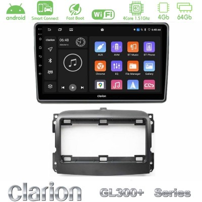 Clarion GL300+ Series 4Core Android ClarionOS 4+64GB  Fiat 500L Navigation Multimedia Tablet 10