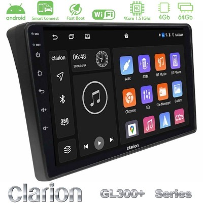 Clarion GL300+ Series 4Core Android ClarionOS 4+64GB  Fiat Ducato/Citroen Jumper/Peugeot Boxer Navigation Multimedia Tablet 9