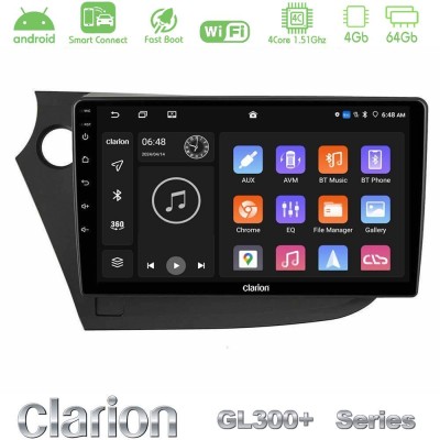 Clarion GL300+ Series 4Core Android ClarionOS 4+64GB  Honda Insight 2009-2015 Navigation Multimedia Tablet 9