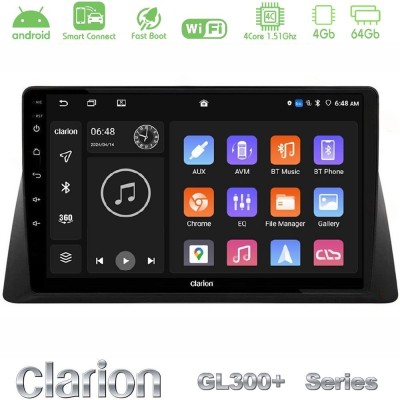 Clarion GL300+ Series 4Core Android ClarionOS 4+64GB  Honda WR-V 2024-> Navigation Multimedia Tablet 10