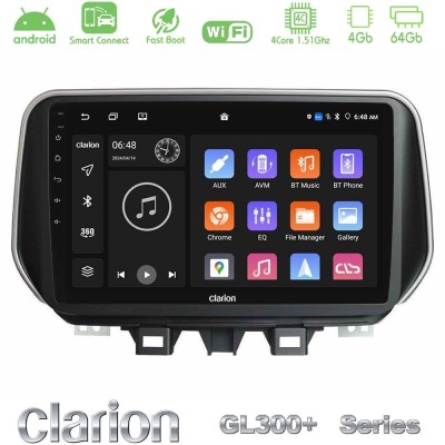 Clarion GL300+ Series 4Core Android ClarionOS 4+64GB  Hyundai ix35 Navigation Multimedia Tablet 10