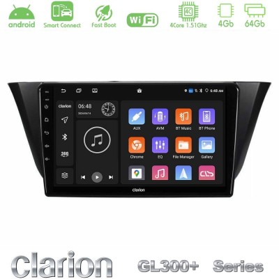 Clarion GL300+ Series 4Core Android ClarionOS 4+64GB Iveco Daily 2014-2025 Navigation Multimedia Tablet 9