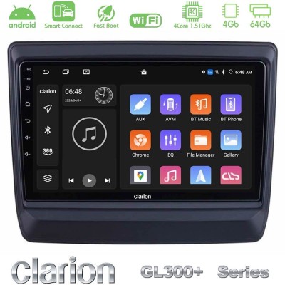 Clarion GL300+ Series 4Core Android ClarionOS 4+64GB  Isuzu D-MAX 2020-2023 Navigation Multimedia Tablet 9