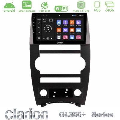 Clarion GL300+ Series 4Core Android ClarionOS 4+64GB  Jeep Commander 2007-2008 Navigation Multimedia Tablet 9